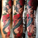 sirena mermaid traditional tattoo